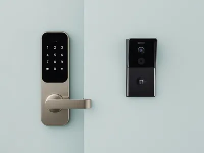 Clavier à code, lecteur et visiophone