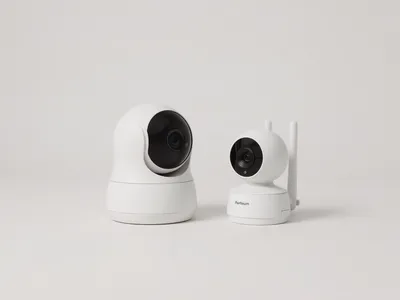 Caméra dôme et caméra compacte blanches